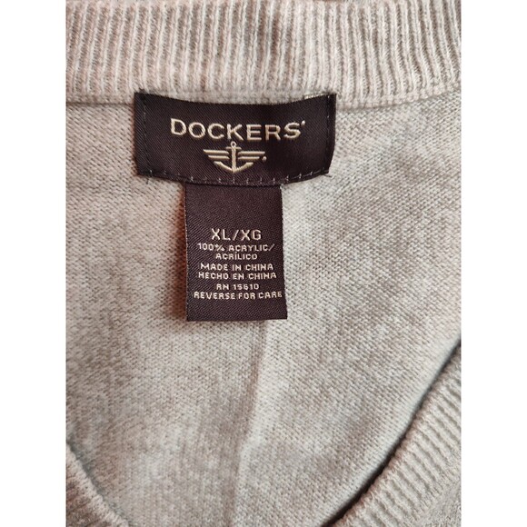 Men's Docker's Sweater Vest Linen Marl Beige XL - Picture 3 of 3